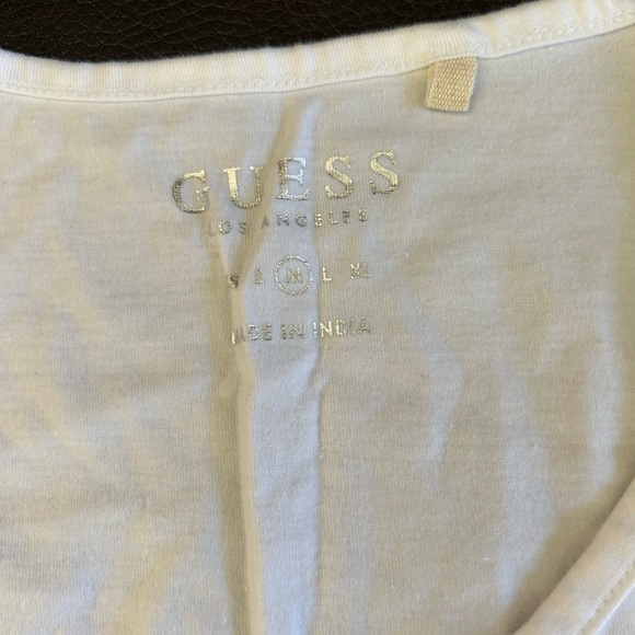 Guess White Tank Top with Graphic Design - Picture 4 of 8